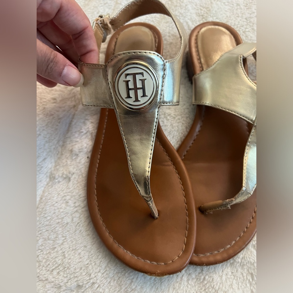 Tommy Hilfiger Women's King Leather Open Toe Casual Ankle, Size 6 1/2